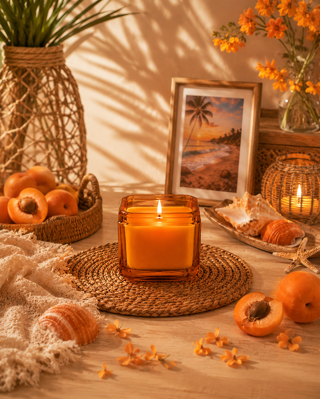 Honey Apricot Soy Candle | 8.5 oz | Moon Water Apothecary