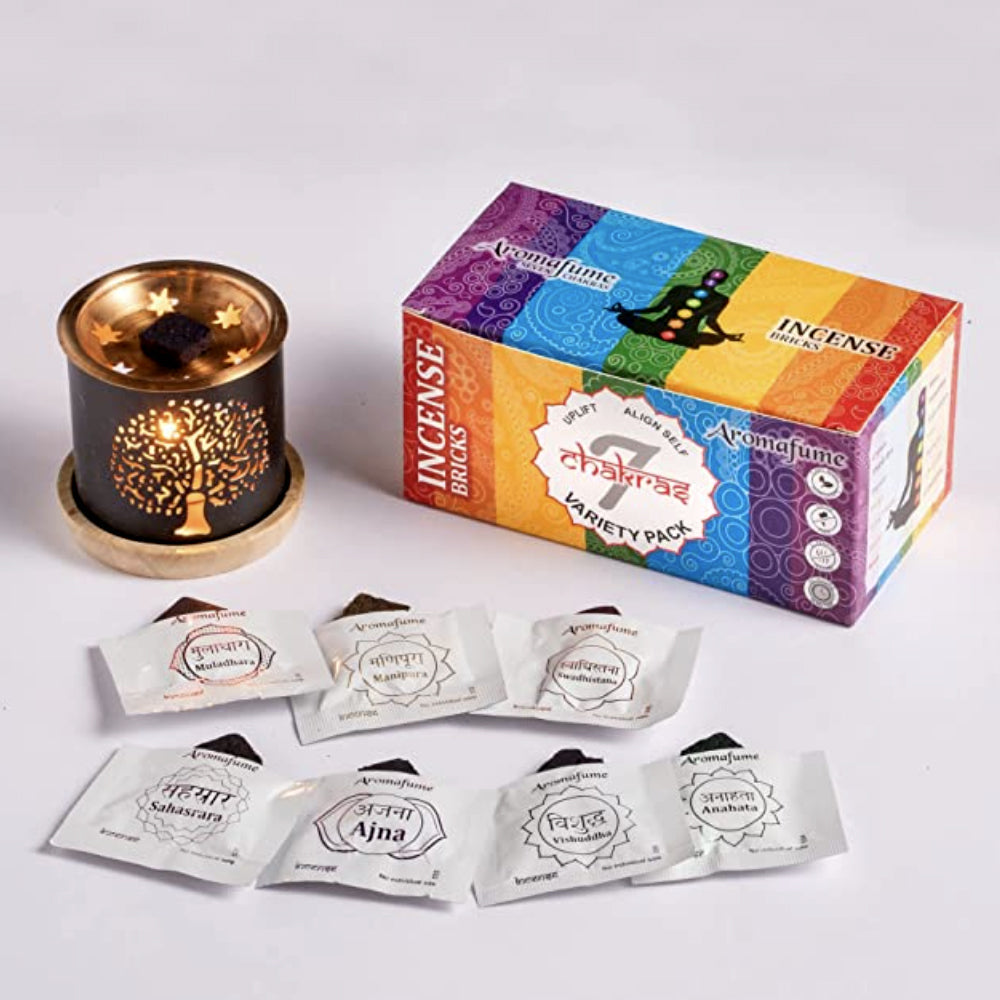 7 Chakras Incense Bricks Set