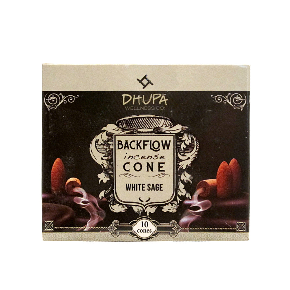 Dhupa (Good Earth) White Sage Backflow Incense Cones