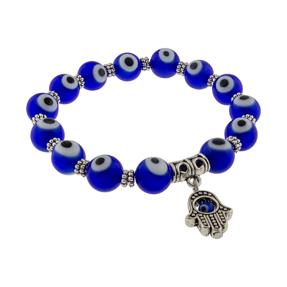Evil Eye Protection Elastic Bracelet with Fatima Hand
