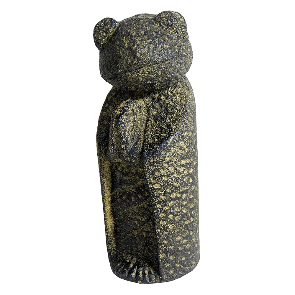Jizo Frog Volcanic Stone Statue