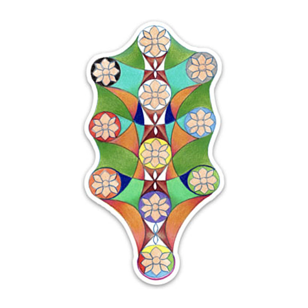 Kabbalah Tree of Life Sticker 2" x 3.75"