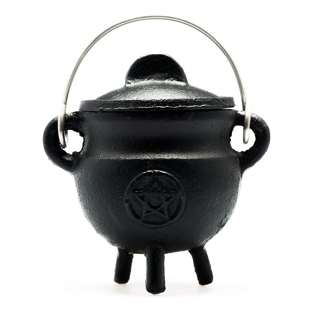 Cast Iron Cauldron - Pentacle 3" x 2.75"