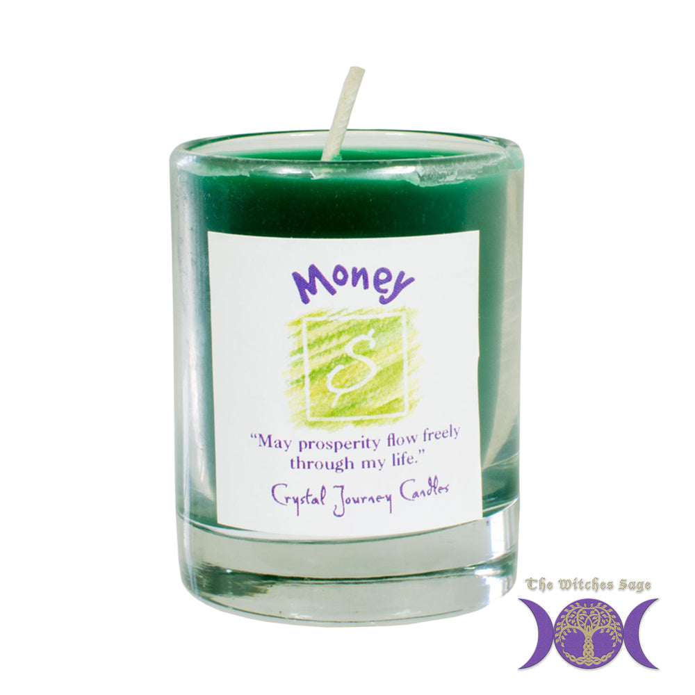 Soy Herbal Filled Votive Candle - Money