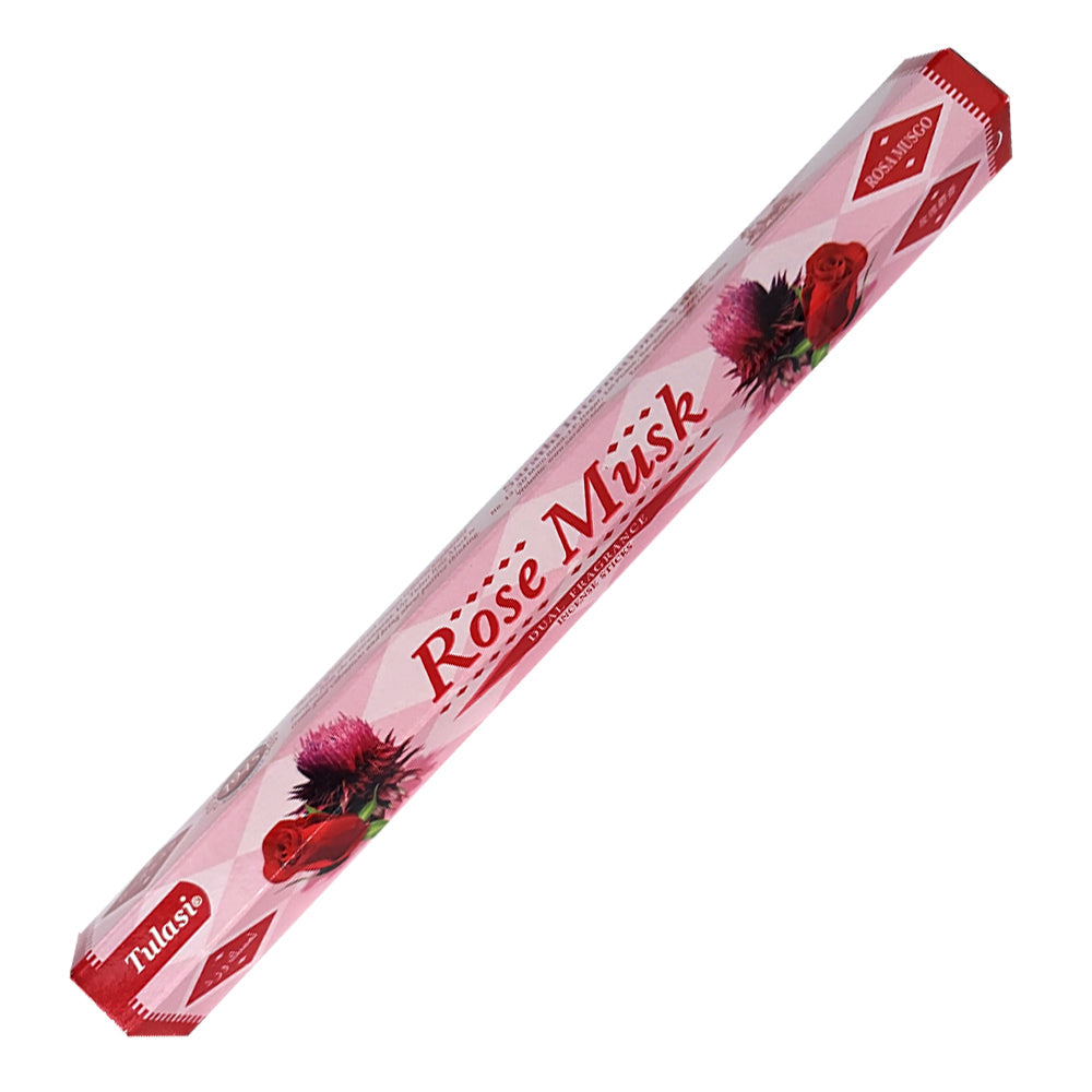 Tulasi Rose Musk Dual Fragrance Incense Sticks