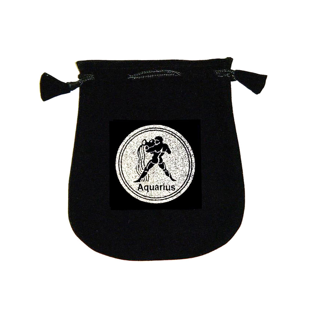 Velvet pouch - Aquarius