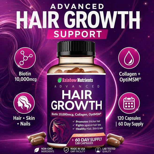 Rainbow Nutrients Advanced Hair Growth – 120 Capsules