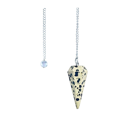 6 sided Pendulum - Dalmatian Jasper