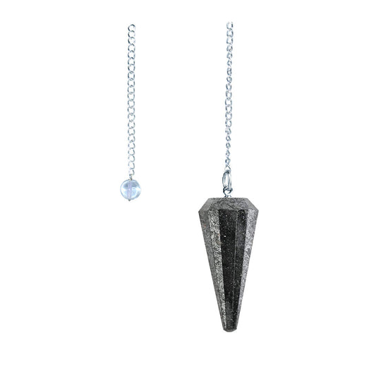 6 sided Pendulum - Hematite