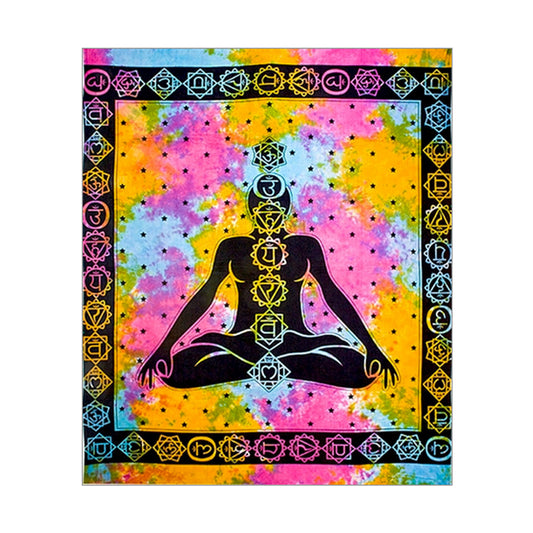 7 Chakra Tapestry 75"x 105" (Tie Dye)
