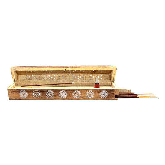 7 Chakra Coffin Incense Burner