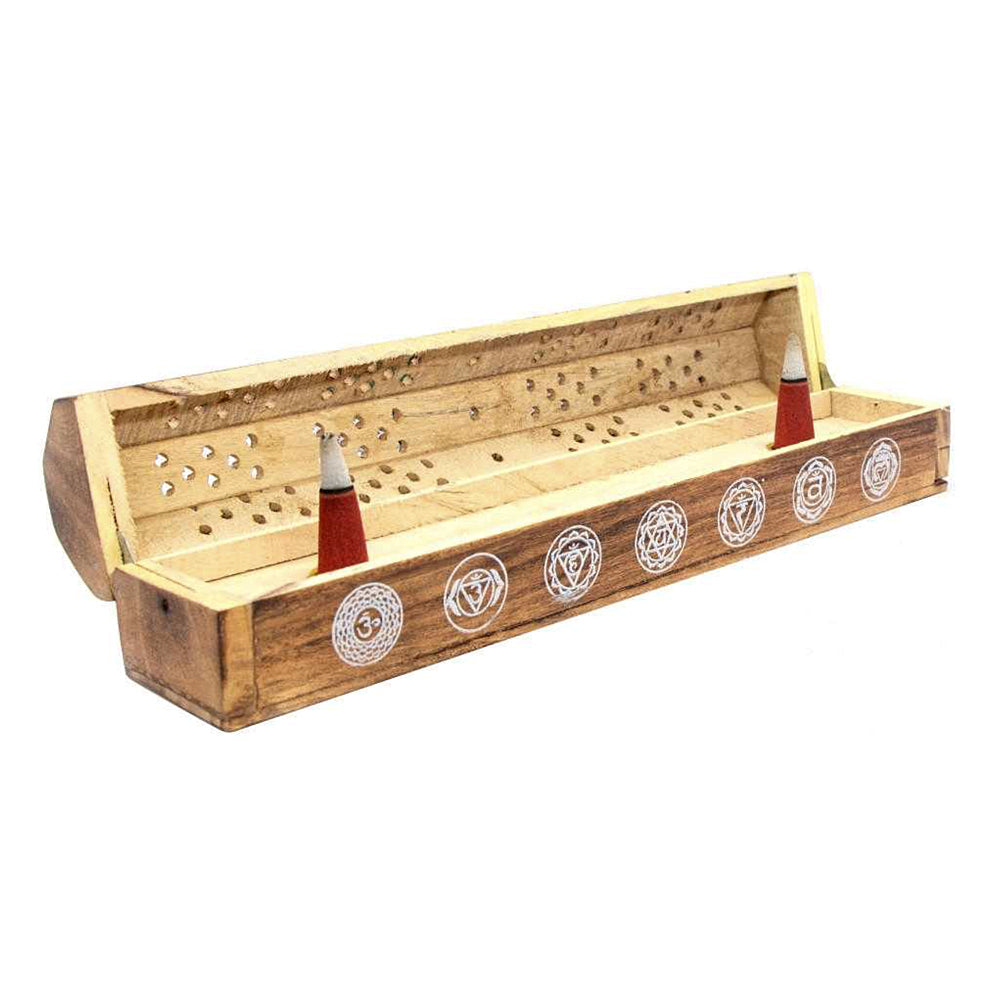 7 Chakra Coffin Incense Burner