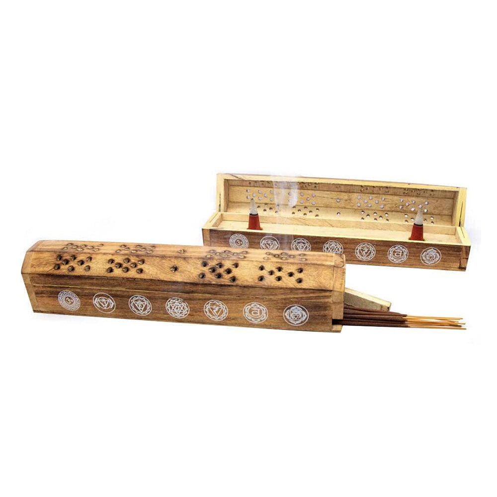 7 Chakra Coffin Incense Burner