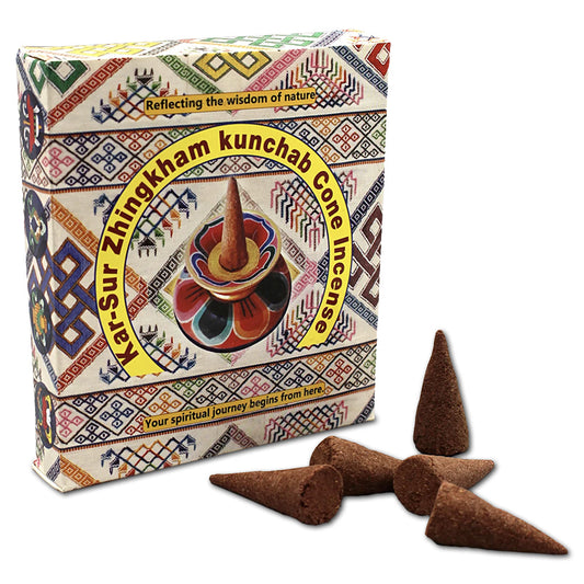 Bhutanese Riwo Sangchoe Prayer Cone Incense - Hand Rolled
