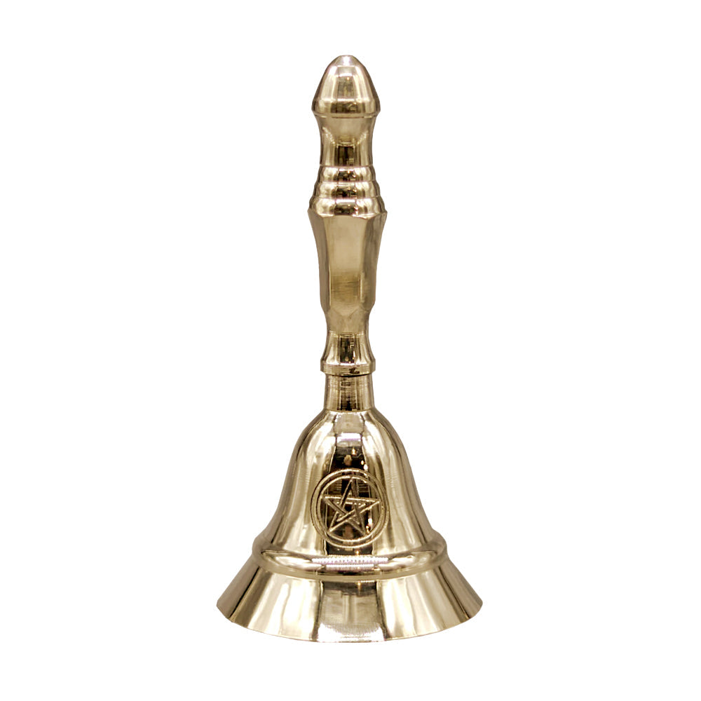 Brass Pentacle Altar Bell 5"