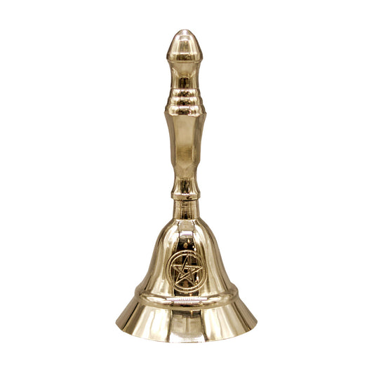 Brass Pentacle Altar Bell 5"