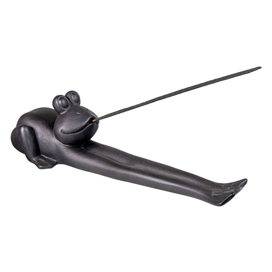 Ceramic Yoga Frog Incense Burner