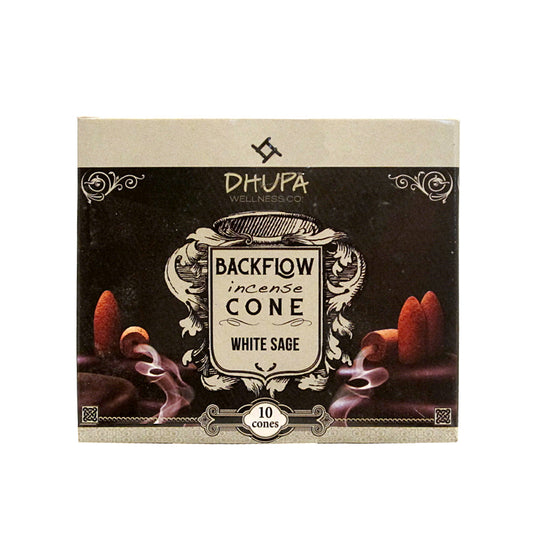Dhupa (Good Earth) White Sage Backflow Incense Cones