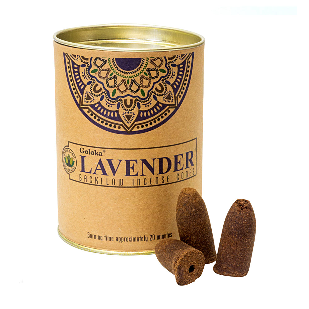 Goloka Lavender Backflow Incense Cones