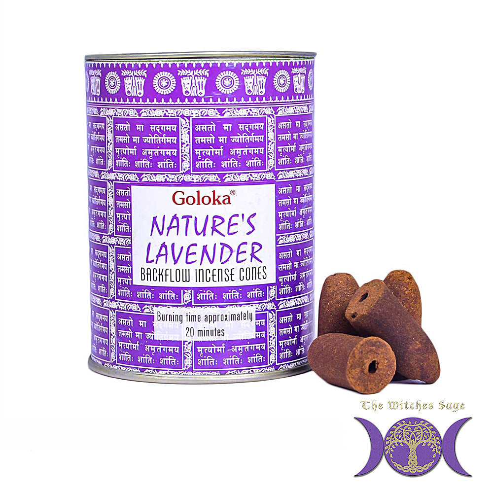 Goloka Natures Lavender Backflow Incense Cones