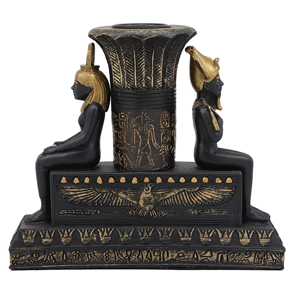 Isis and Osiris Pillar Candle Holder