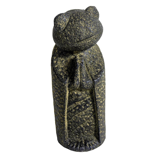 Jizo Frog Volcanic Stone Statue