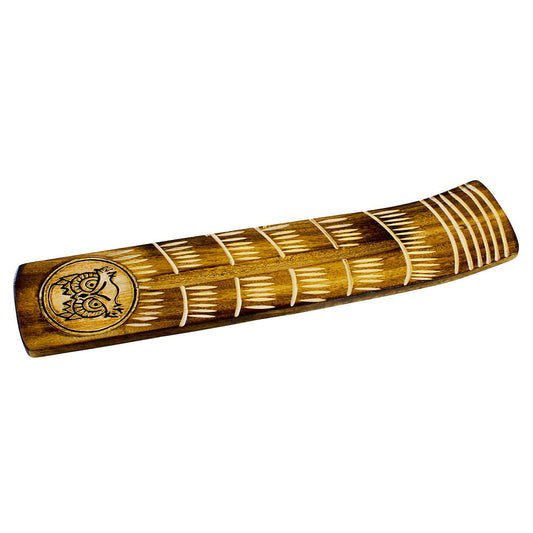 Engraved Wood Owl Ash Catcher