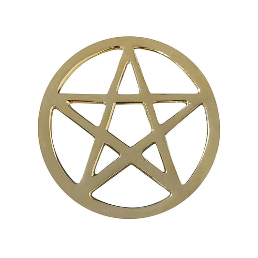 Pentacle Brass Altar Tile 3"