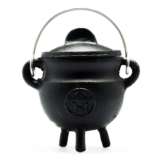 Cast Iron Cauldron - Pentacle 3" x 2.75"