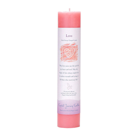 Reiki Herbal Pillar Candle Love