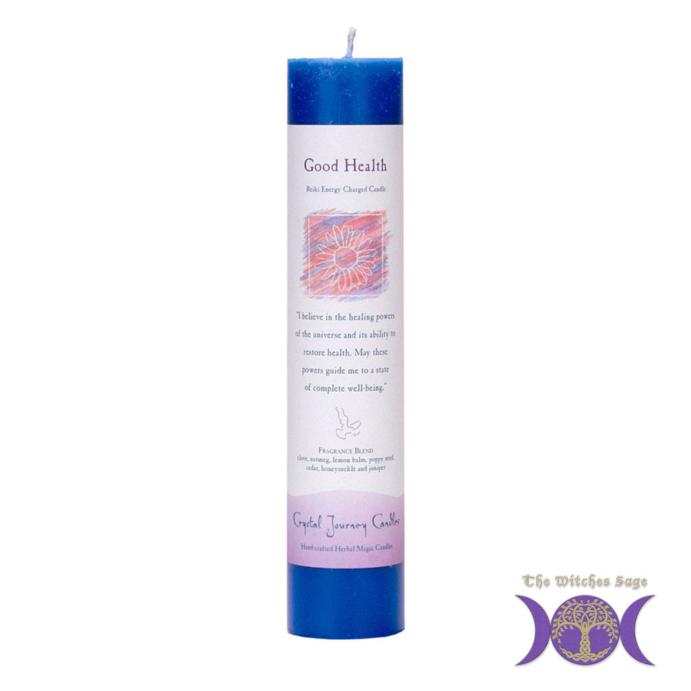 Reiki Herbal Pillar Candle Good Health