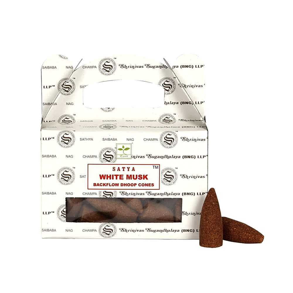 Satya White Musk Dhoop Backflow Cones