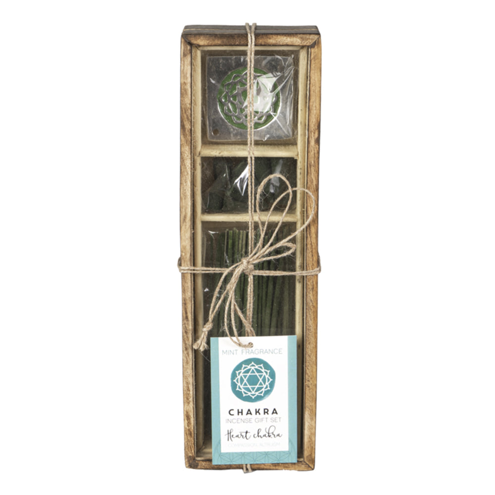 Heart Chakra Wooden Incense Gift Set