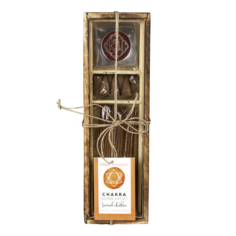 Sacral Chakra Wooden Incense Gift Set