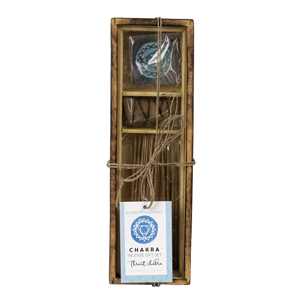 Throat Chakra Wooden Incense Gift Set