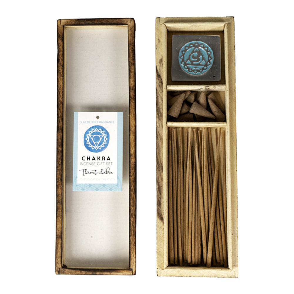 Throat Chakra Wooden Incense Gift Set