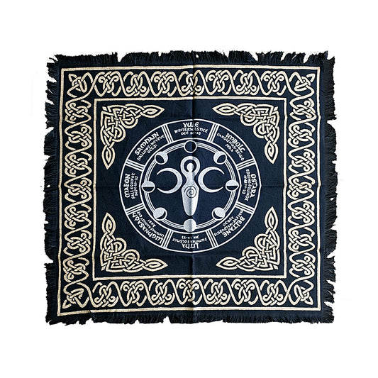 Goddess with Moon Phase & Wicca Calendar Altar Cloth 24" x 24"