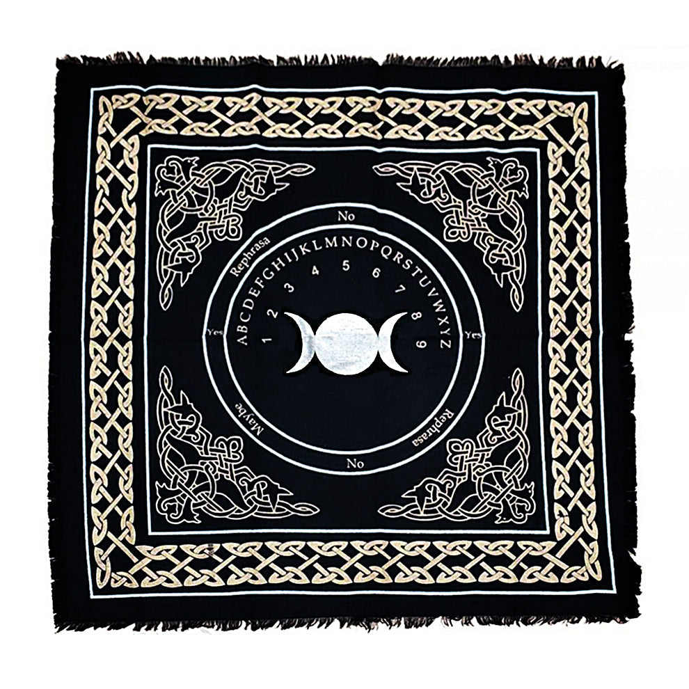 Triple Moon Ouija Board Altar Cloth 24" x 24"