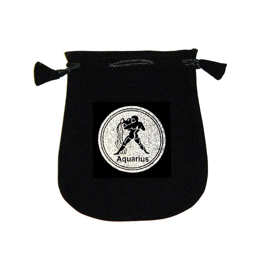 Velvet pouch - Aquarius
