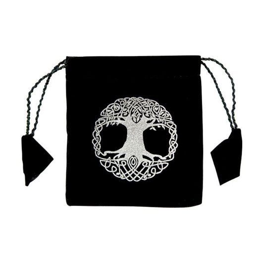 Tree of Life Drawstring Velvet Bag