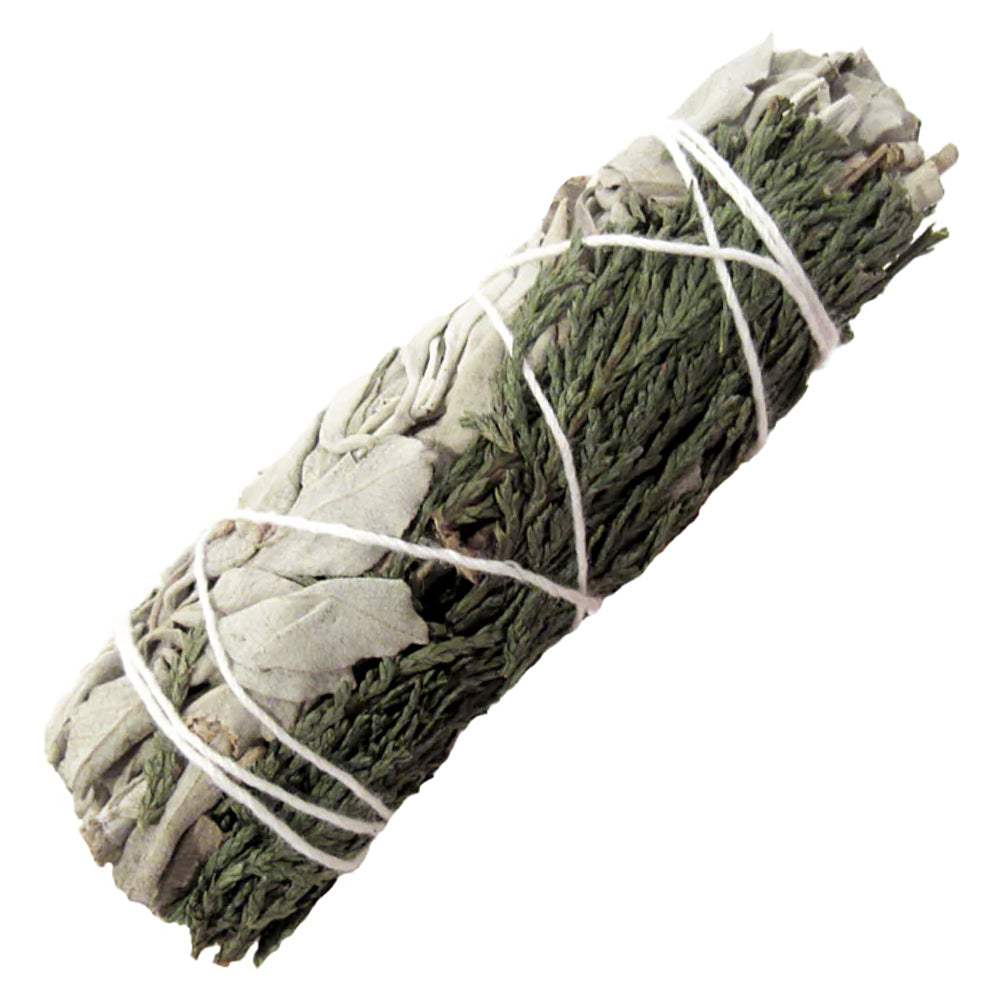 White Sage and Cedar Smudge Stick 3-4"