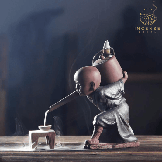 Zen Kung Fu Monk Incense Burner