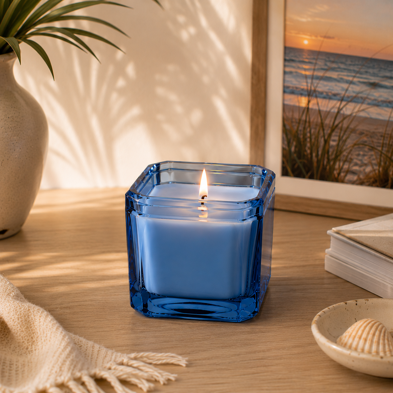 Bonfire Beach 8.5 oz Soy Jar Candle | Moon Water Apothecary