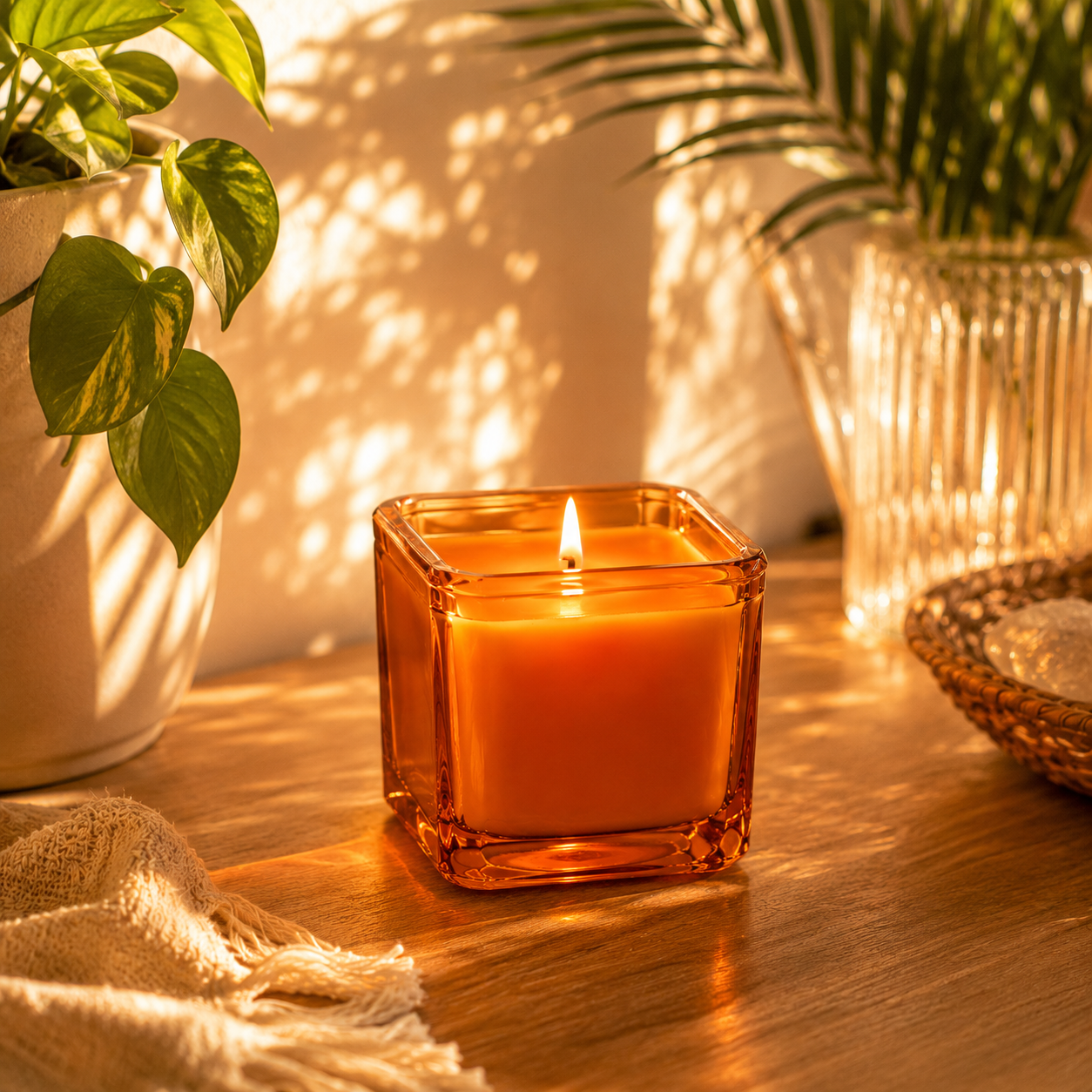 Honey Apricot Soy Candle | 8.5 oz | Moon Water Apothecary